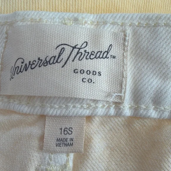 Universal Thread 90s Baggy High Rise Jeans Yellow 16S Short Vintage Fit - Picture 8 of 10